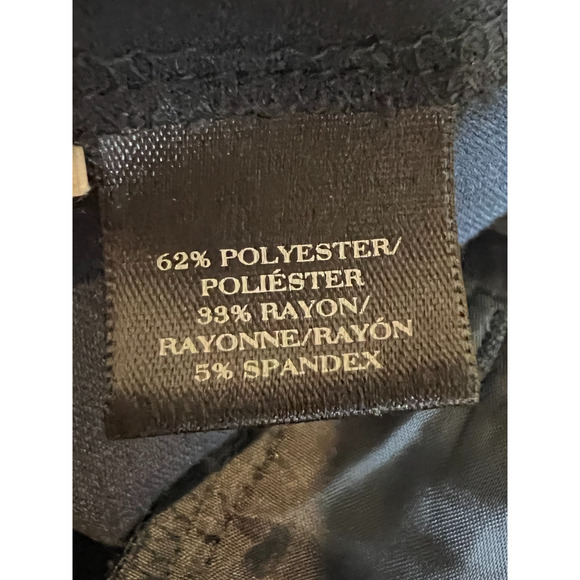 Ann Taylor Pants Womens Size 8 Blue Mid Rise Straight Leg Hook Eye Close Career - Picture 7 of 9